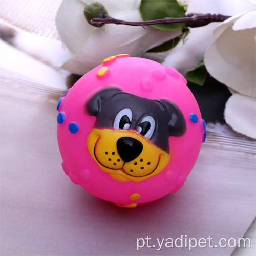 Brinquedo de vinil de vinil para cachorros de estimação com bola rangente resistente